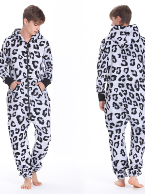 Мужской комбинезон серый леопард M500