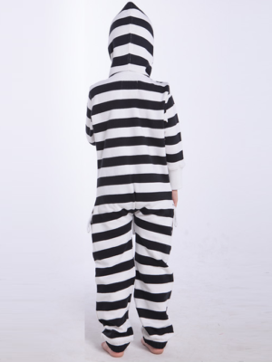Полосатый комбинезон белый+черный K1607 1