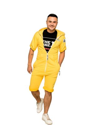 Llama short yellow Jumpsuit