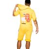 Llama short yellow Jumpsuit